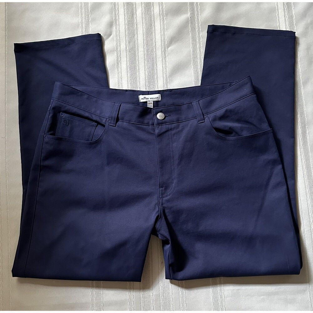 Peter Millar Pants Men’s Size 36X27.5 Navy Blue EB66 Performance Sport Golf